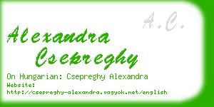 alexandra csepreghy business card